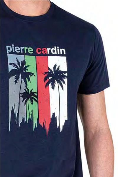 Pierre Cardin 6041 Erkek Kısa Kollu Penye Pijama Takımı-Lacivert