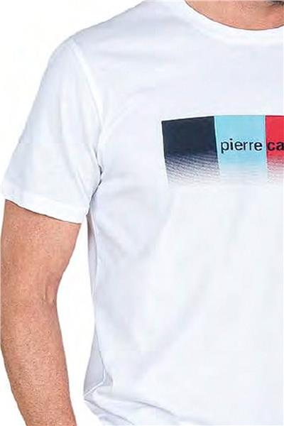 Pierre Cardin 6043 Erkek Kısa Kollu Penye Pijama Takımı-Beyaz