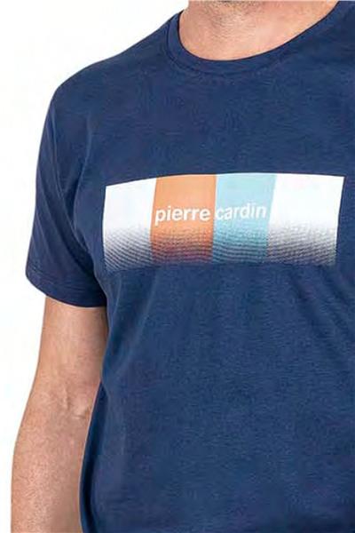 Pierre Cardin 6043 Erkek Kısa Kollu Penye Pijama Takımı-İndigo