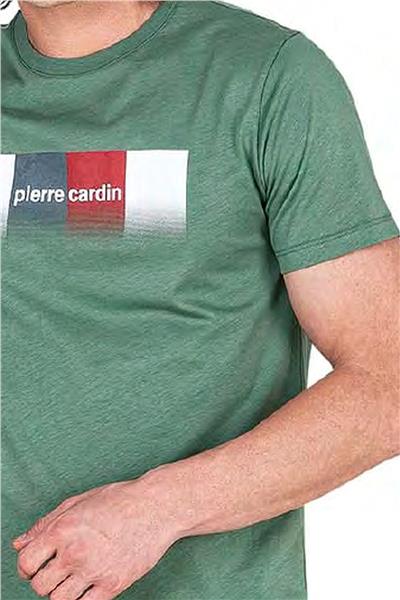 Pierre Cardin 6043 Erkek Kısa Kollu Penye Pijama Takımı-Yeşil