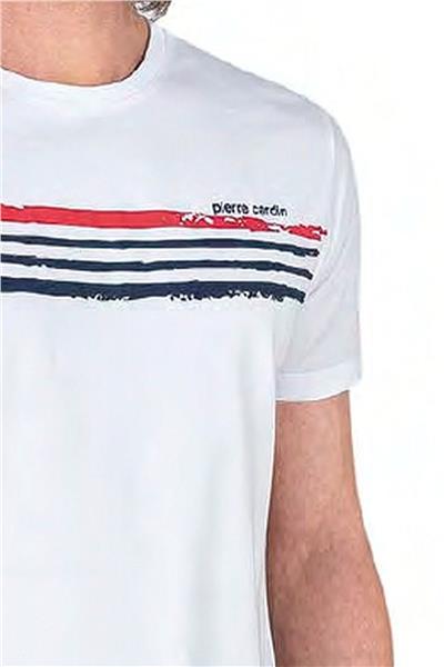 Pierre Cardin 6048 Erkek Kısa Kollu Penye Pijama Takımı-Beyaz
