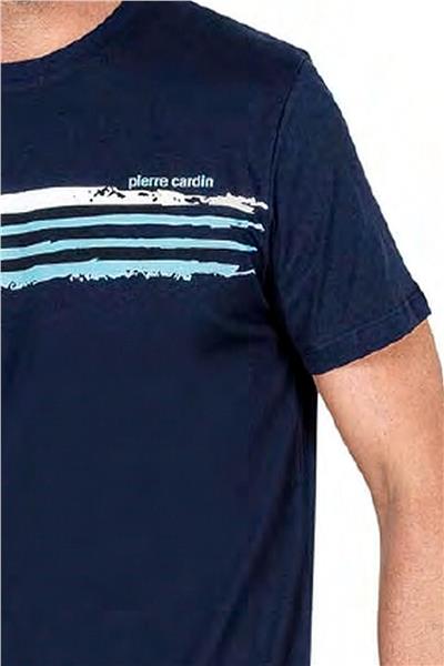 Pierre Cardin 6048 Erkek Kısa Kollu Penye Pijama Takımı-Lacivert