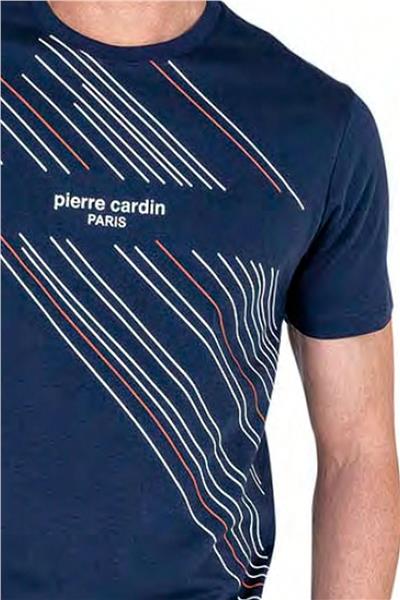 Pierre Cardin 6049 Erkek Kısa Kollu Penye Pijama Takımı-İndigo