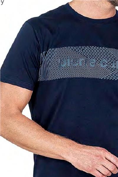 Pierre Cardin 6050 Erkek Kısa Kollu Penye Pijama Takımı-Lacivert