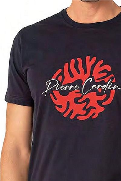 Pierre Cardin 6074 Erkek Kısa Kollu Şortlu Pijama Takım-Lacivert