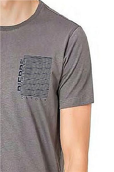 Pierre Cardin 6075 Erkek Kısa Kollu Bisiklet Yaka Pijama Takım-Koyugri