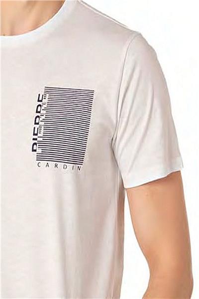 Pierre Cardin 6075 Erkek Kısa Kollu Bisiklet Yaka Pijama Takım-Beyaz