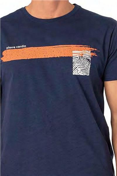 Pierre Cardin 6077 Erkek Kısa Kollu Bisiklet Yaka Pijama Takım-İndigo