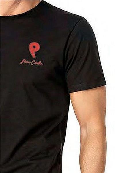 Pierre Cardin 6078 Erkek Kısa Kollu Bisiklet Yaka Pijama Takım-Siyah
