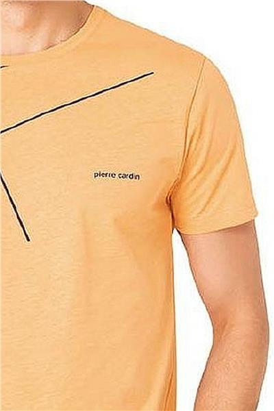 Pierre Cardin 6081 Erkek Kısa Kollu Bisiklet Yaka Pijama Takım-Turuncu