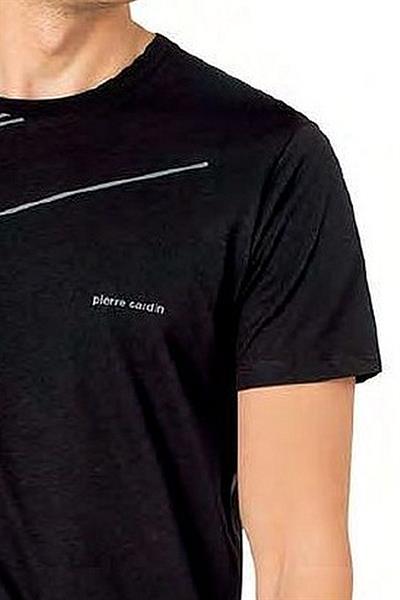 Pierre Cardin 6081 Erkek Kısa Kollu Bisiklet Yaka Pijama Takım-Siyah