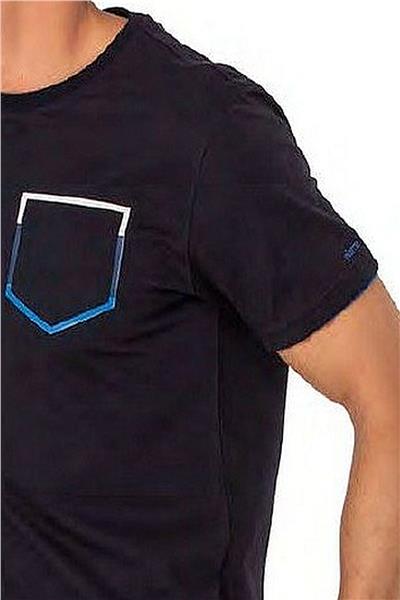 Pierre Cardin 6082 Erkek Kısa Kollu Bisiklet Yaka Pijama Takım-Lacivert