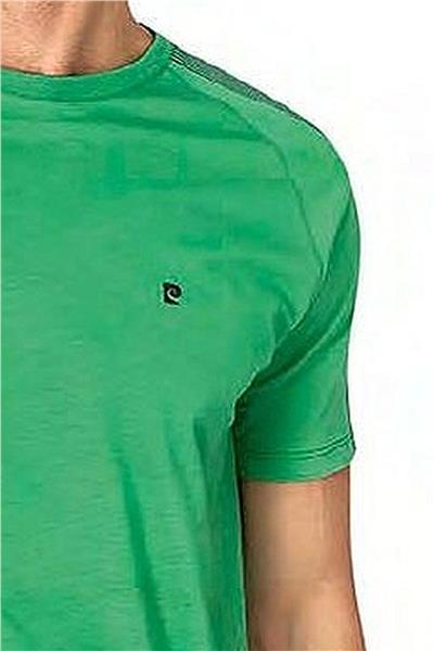 Pierre Cardin 6085 Erkek Kısa Kollu Bisiklet Yaka Pijama Takım-Yeşil