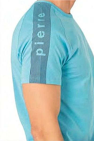 Pierre Cardin 6085 Erkek Kısa Kollu Bisiklet Yaka Pijama Takım-Mavi