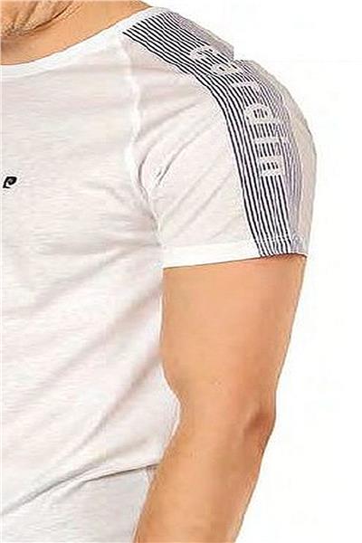 Pierre Cardin 6085 Erkek Kısa Kollu Bisiklet Yaka Pijama Takım-Beyaz