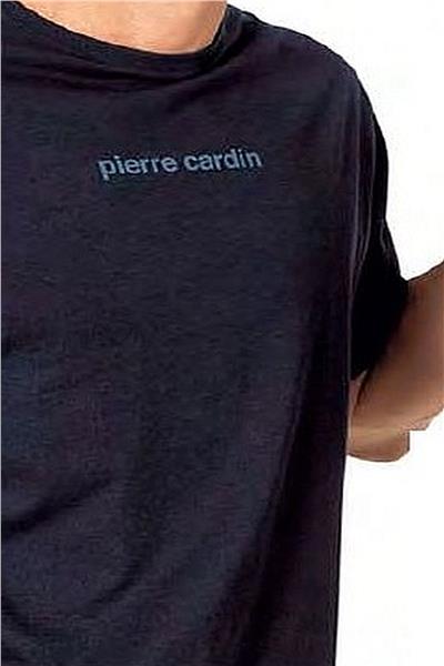 Pierre Cardin 6086 Erkek Kısa Kollu Bisiklet Yaka Oversize Pijama Takım-Lacivert
