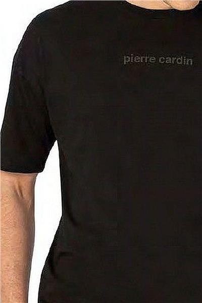 Pierre Cardin 6086 Erkek Kısa Kollu Bisiklet Yaka Oversize Pijama Takım-Siyah