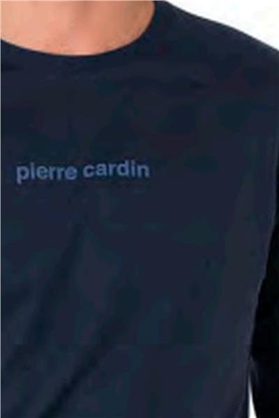 Pierre Cardin 6095 Erkek Uzun Kollu Bisiklet Yaka Pijama Takımı-Lacivert