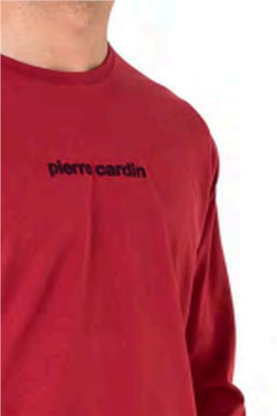 Pierre Cardin 6095 Erkek Uzun Kollu Bisiklet Yaka Pijama Takımı-Bordo