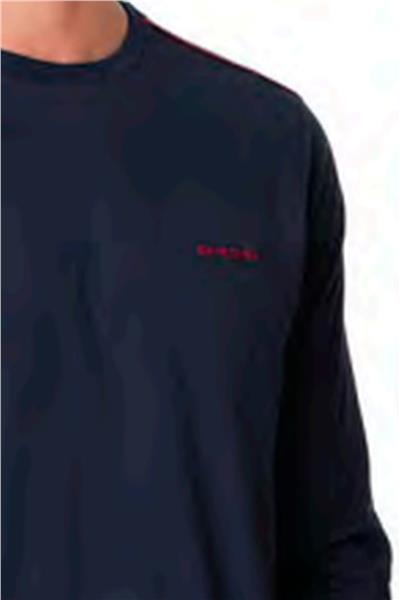 Pierre Cardin 6099 Erkek Uzun Kollu Bisiklet Yaka Pijama Takımı-Lacivert