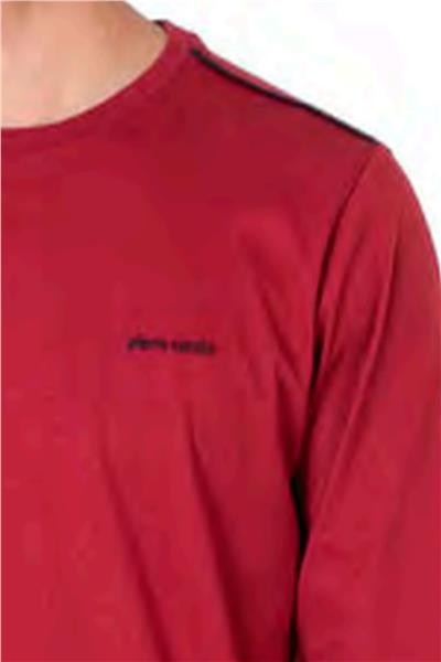 Pierre Cardin 6099 Erkek Uzun Kollu Bisiklet Yaka Pijama Takımı-Bordo