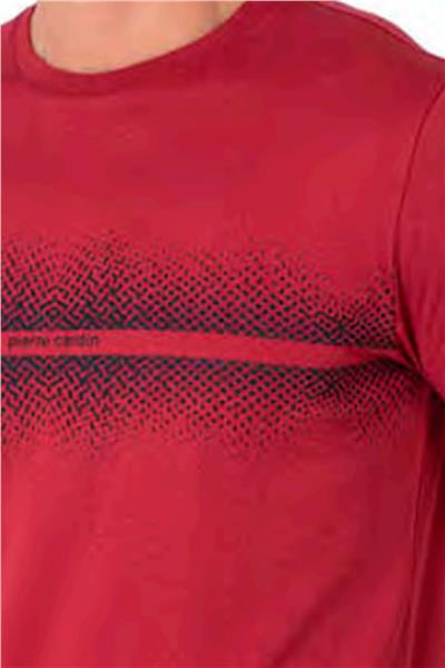 Pierre Cardin 6102 Erkek Uzun Kollu Bisiklet Yaka Pijama Takımı-Bordo