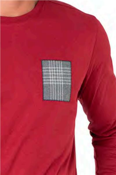 Pierre Cardin 6107 Erkek Uzun Kollu Bisiklet Yaka Pijama Takımı-Bordo