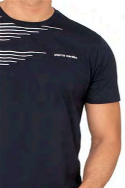 Pierre Cardin 6123 Erkek Kısa Kollu Bisiklet Yaka Pijama Takımı-Lacivert