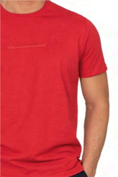 Pierre Cardin 6135 Erkek Kısa Kollu Bisiklet Yaka Pijama Takımı-Kırmızı