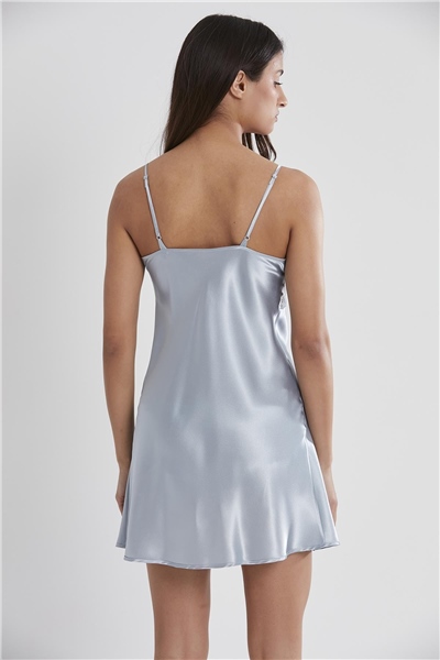 Pierre Cardin 632 Kadın Saten Dantelli Gecelik - Mist