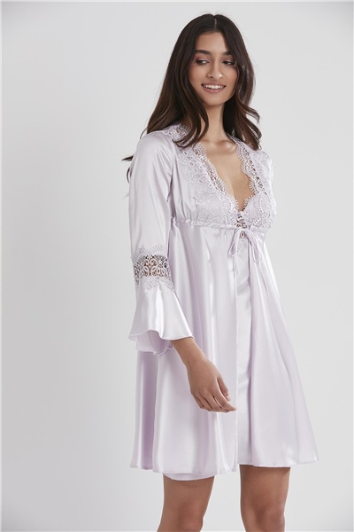 Pierre Cardin 6325 Kadın Saten Altılı Çeyiz Seti - Viola