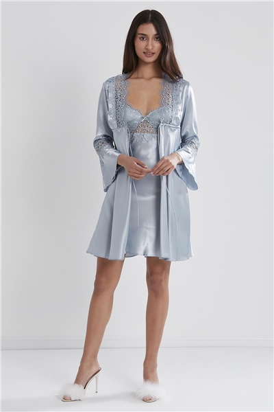 Pierre Cardin 6325 Kadın Saten Altılı Çeyiz Seti - Mist