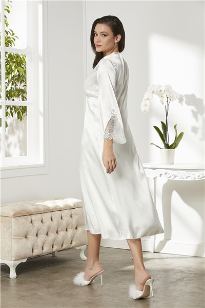 Pierre Cardin 6425 Kadın Saten Dantelli 6lı ÇeyizlikTakım-Ekru