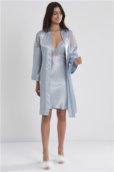 Pierre Cardin 6955 Kadın Saten Altılı Çeyiz Seti - Mist