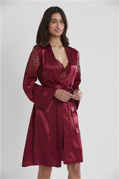 Pierre Cardin 6955 Kadın Saten Dantelli 6lı ÇeyizlikTakım-Bordo