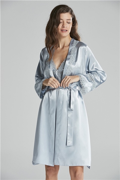 Pierre Cardin 6965 Kadın Saten Dantelli 6lı ÇeyizlikTakım-Mist