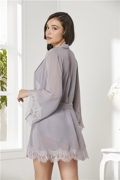 Pierre Cardin 7005 Çeyizlik Dantelli Saten 4lü Set -Royal