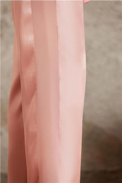 Pierre Cardin 7025 Kadın Çeyizlik Dantelli Saten 4lü Set-Brandy