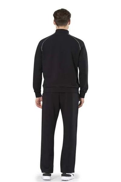 Pierre Cardin 7055 Erkek Uzun Kollu Dik Yaka Eşofman Takımı-Siyah