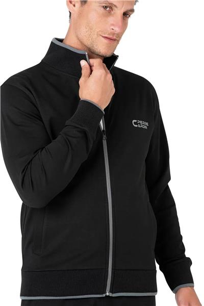 Pierre Cardin 7120 Erkek Uzun Kollu Dik Yaka Eşofman Takımı-Siyah