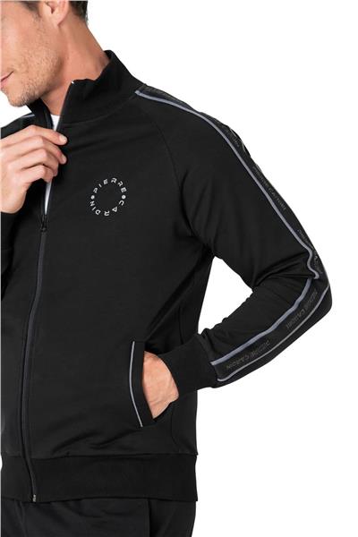 Pierre Cardin 7130 Erkek Uzun Kollu Dik Yaka Eşofman Takımı-Siyah