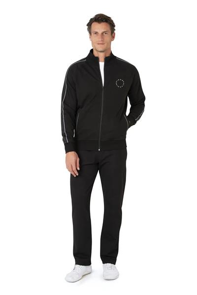 Pierre Cardin 7130 Erkek Uzun Kollu Dik Yaka Eşofman Takımı-Siyah