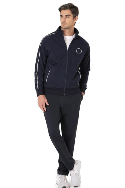 Pierre Cardin 7130 Erkek Uzun Kollu Dik Yaka Eşofman Takımı-Lacivert