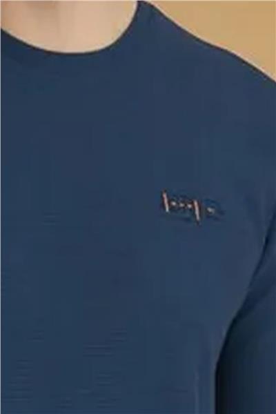 Polat 1628 Elitepoint Erkek Uzun Kollu Bisiklet Yaka Pijama Takımı-İndigo