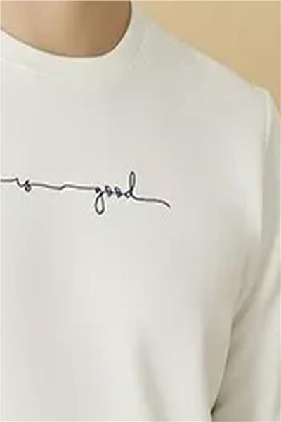 Polat 1634 Elitepoint Erkek Uzun Kollu Bisiklet Yaka Eşofman Takımı-Beyaz