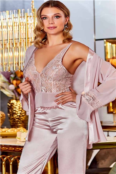 Saten Büstiyerli 3lü Set