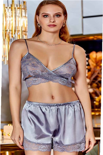 Saten Büstiyerli 4lü Set