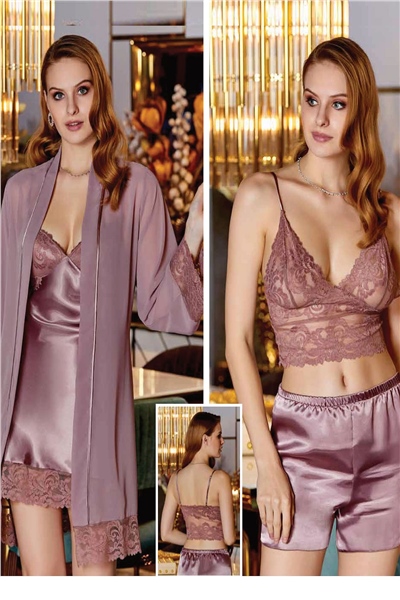 Saten Büstiyerli 4lü Set