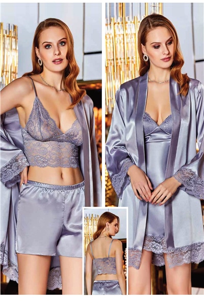 Saten Büstiyerli 4lü Set