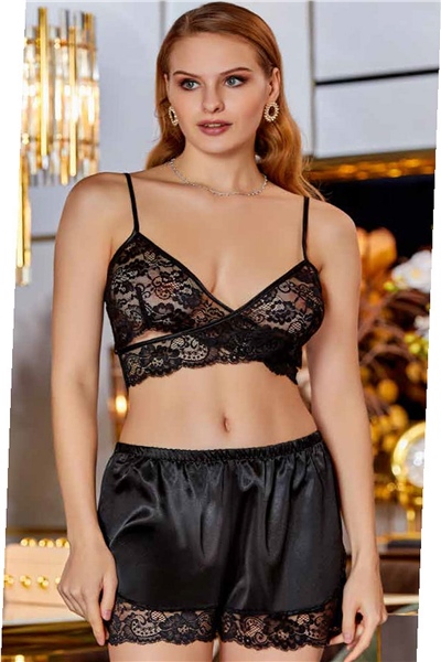 Saten Büstiyerli 4lü Set